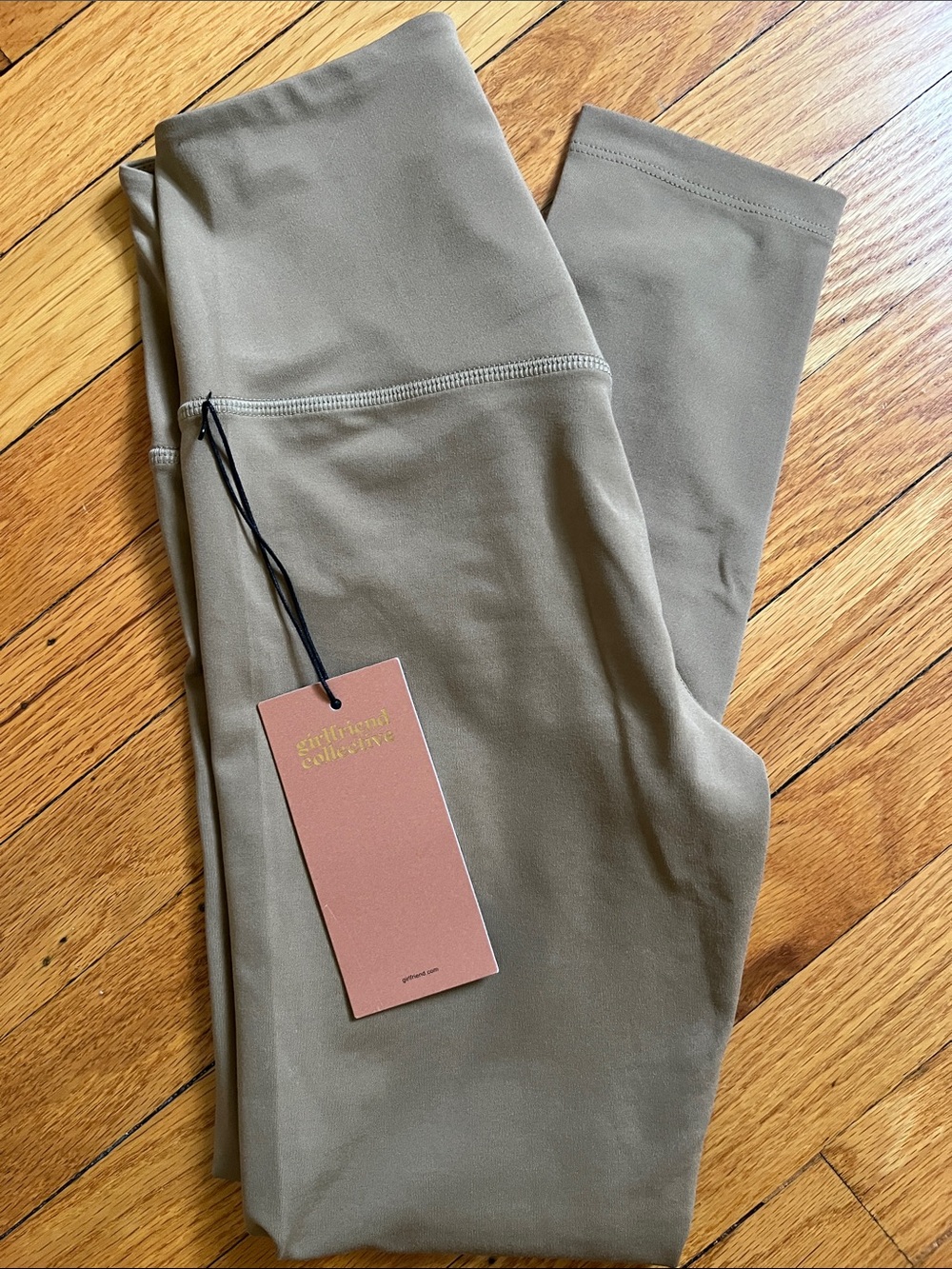 NWT | Girlfriend Collective | Tan Olive High-Rise Leggings